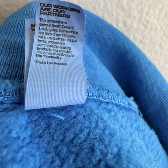 RARE 1st Run Kevin Abstract Video Store Blue&Yellow Mega Puff Hoodie Sweatshirt - Picture 5 of 8